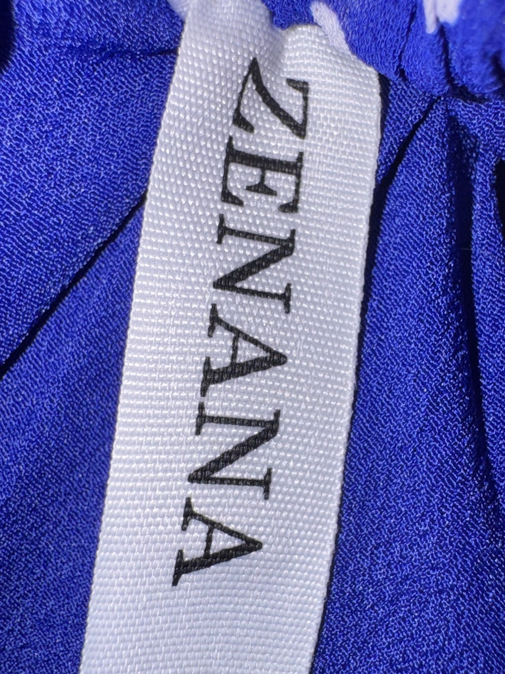 Zenana Outfitters Royal Blue Maxi Skirt with White Dot Print - Picture 6 of 6